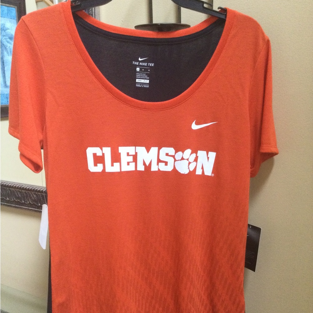 NWT Nike Officially Licensed  Drifit Clemson Tigers Women's M Sport Tee Top